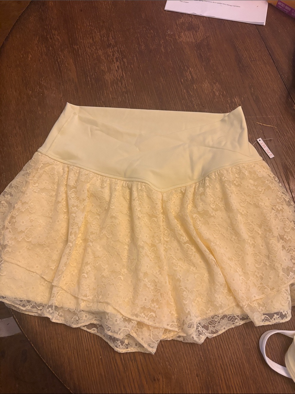 Lace athletic shorts and sports bra set